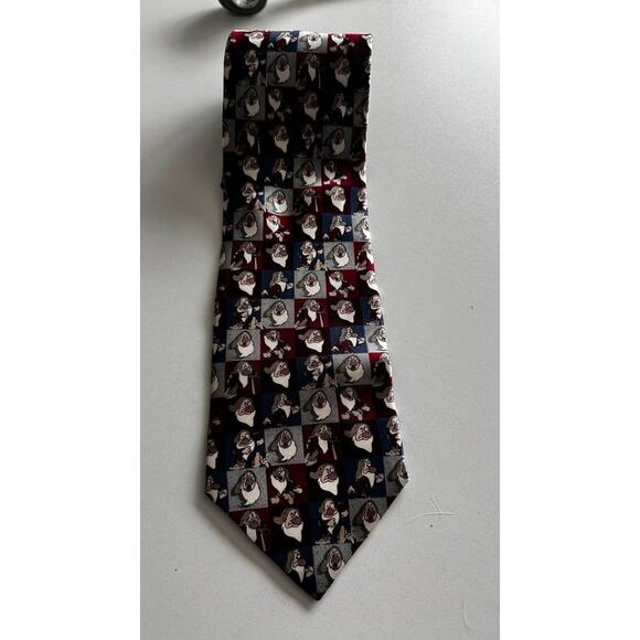 Disney Grumpy Tie – 100% Silk Vintage Walt Disney World Necktie - Picture 2 of 10